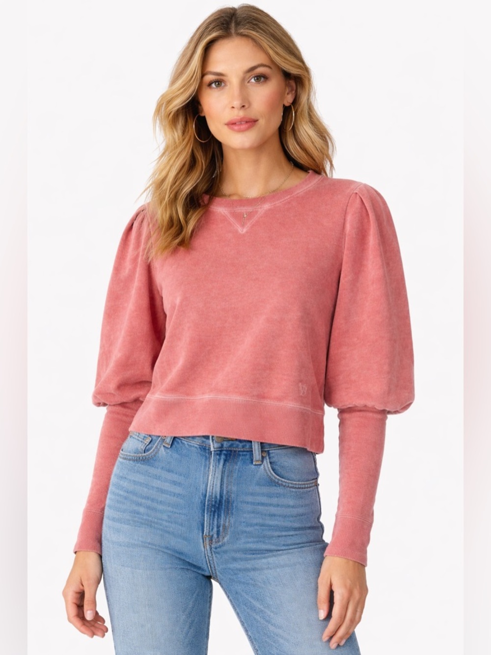 VERONICA BEARD Analeigh Rosewood Crewneck Sweatshirt Size M